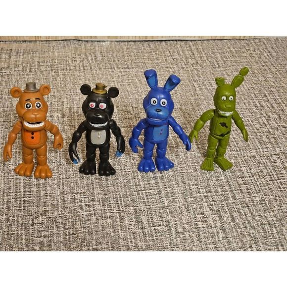 Lot Of 4 FNAF Toys Five Nights at Freddy's Action Figures NWOT Cake Toppers Kids - Picture 1 of 6